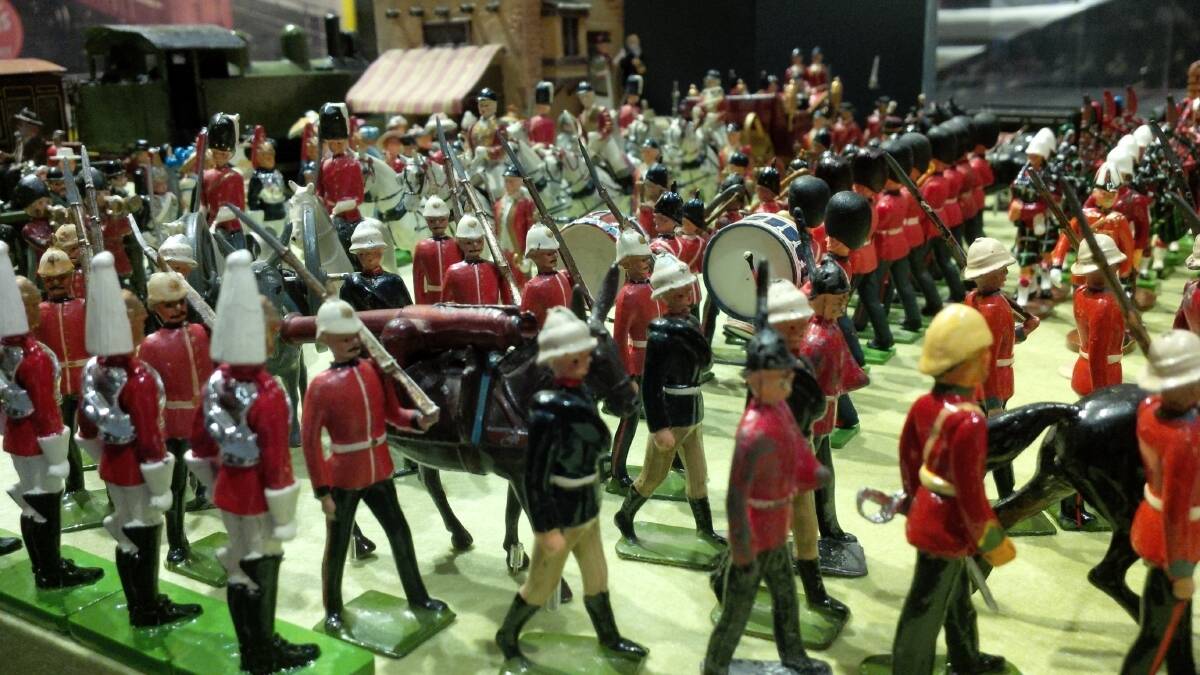 Soldiers are among the wide variety of toys on display at the Sydney exhibition.