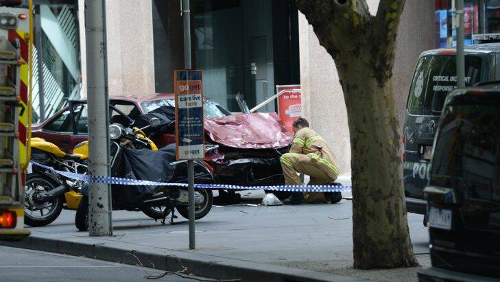 Dimitrious Gargasoulas allegedly sped down Bourke Street Mall in a red sedan, killing six people. Photo: Justin McManus
