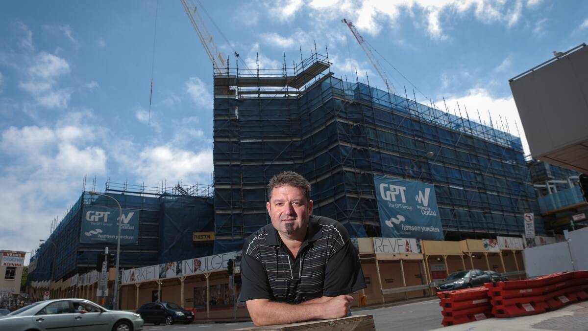 Mark Amerio outside GPT's Keira Street construction zone, where he plans to open a Best Fresh. Picture: ADAM McLEAN