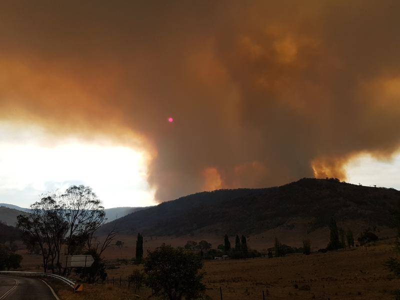 A 15,000-hectare fire south of Canberra is forecast to edge towards the capital on Friday.
