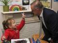 Labor leader Anthony Albanese visited a childcare centre in the Sydney electorate of Bennelong.