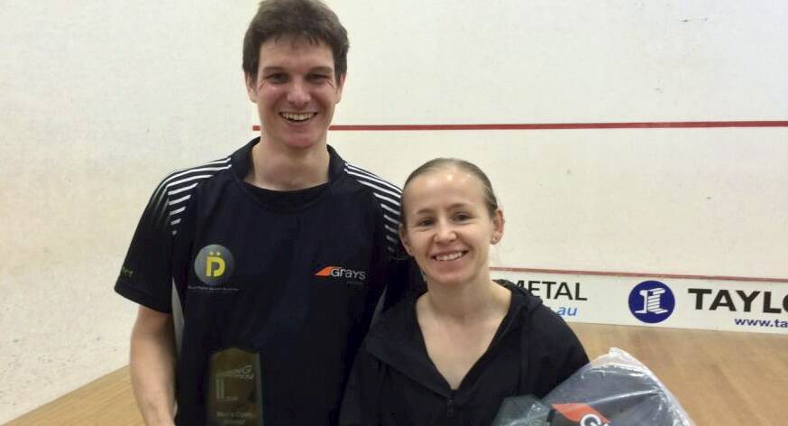 Matt Karwalski and Alysha Pollard took out the Wollongong Open squash tournament.