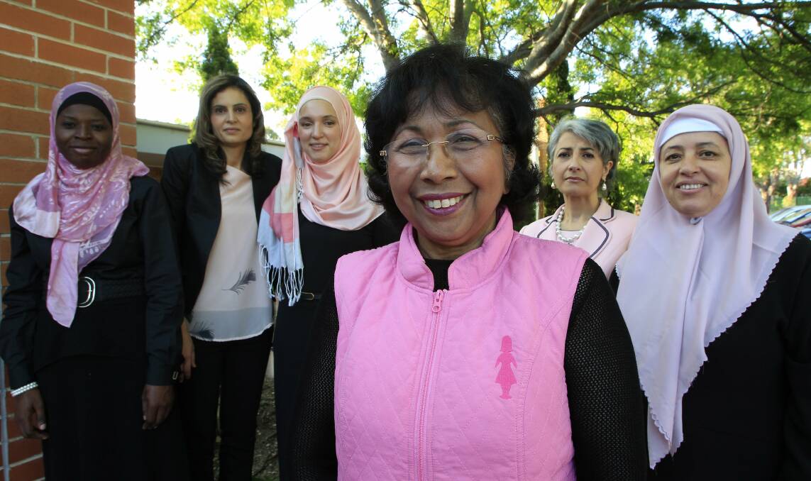  Amina Bello, Nesrin Salem, Nadia Dghaich, Thit Tieu (front), Nina Azam and Eman Baghdadi were on hand to launch the Sisters Cancer Support Group at Corrimal Community Centre on October 22. Picture: ANDY ZAKELI