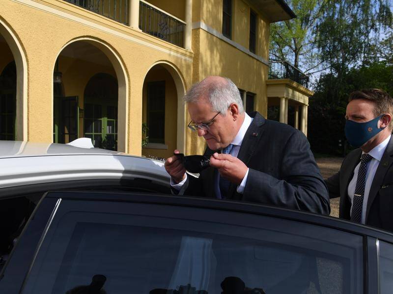 Prime Minister Scott Morrison has left The Lodge after 14 days of quarantine.