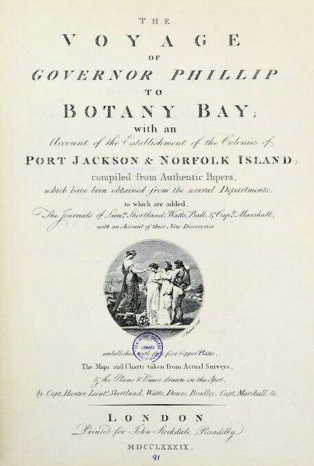 The original 1789 copy of the Voyage of Governor Phillip to Botany Bay. The book, which was generously donated to the university, took a year to restore. 