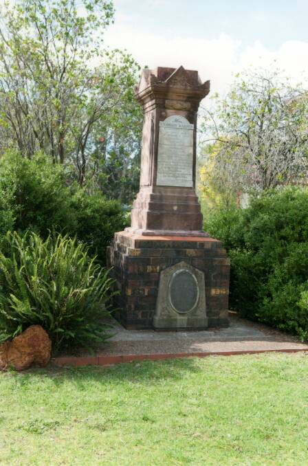 The memorial to Charles Harper in the Helensburgh park named after him, was unveiled in 1984. Picture: From the collections of WOLLONGONG CITY LIBRARY and ILLAWARRA HISTORICAL SOCIETY
