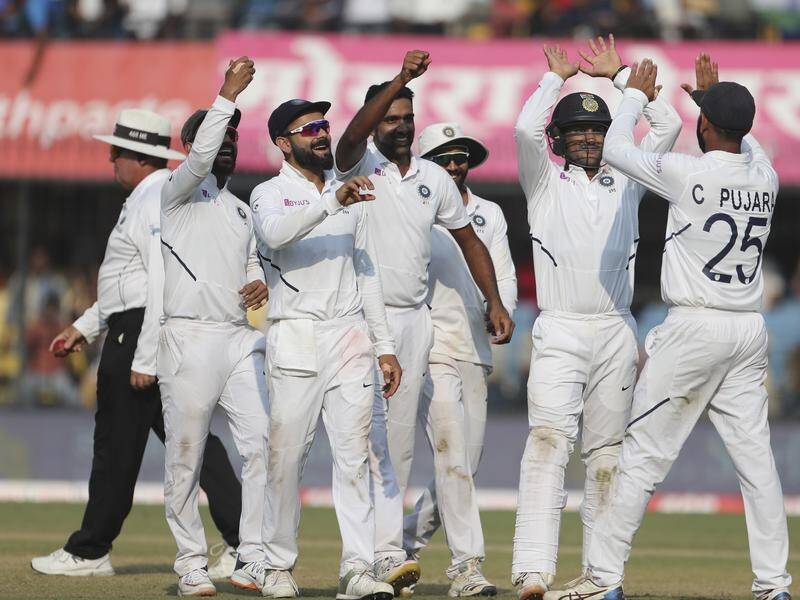 India have hammered Bangladesh by an innings and 130 runs on day three of the first Test in Indore.