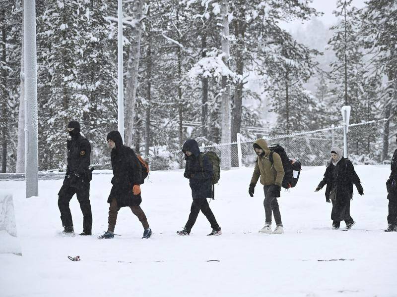 Finnish authorities say more than 1300 asylum seekers entered in the last five months of 2023. (AP PHOTO)