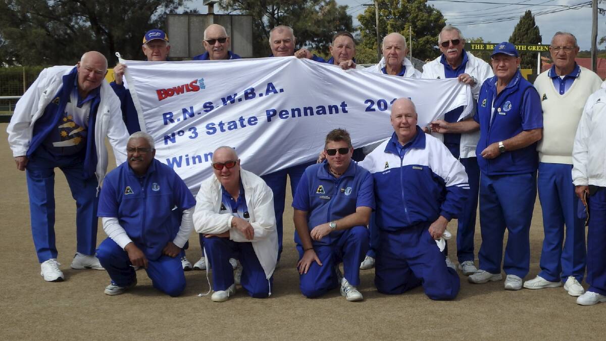 Malua Bay bowlers celebrate winning the NSW State pennants grade 3 flag.