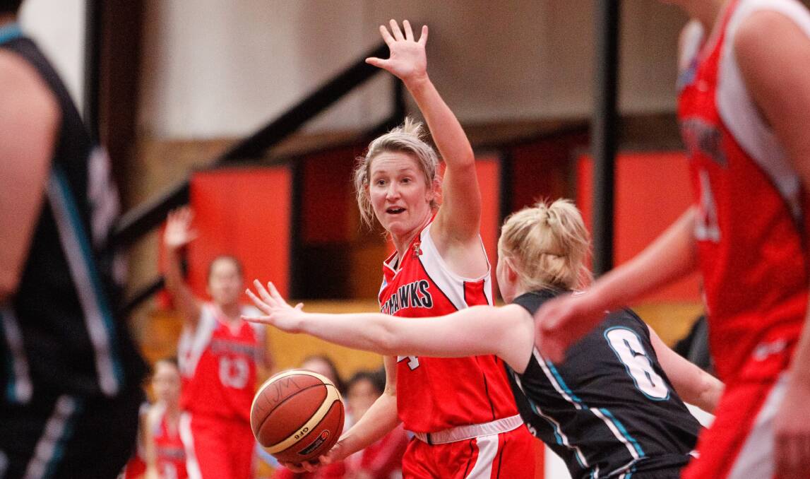 Kittyhawks skipper Lauren Sparks shot 15 points despite her team's 87-65 semi-final loss to the Panthers. Picture: CHRISTOPHER CHAN