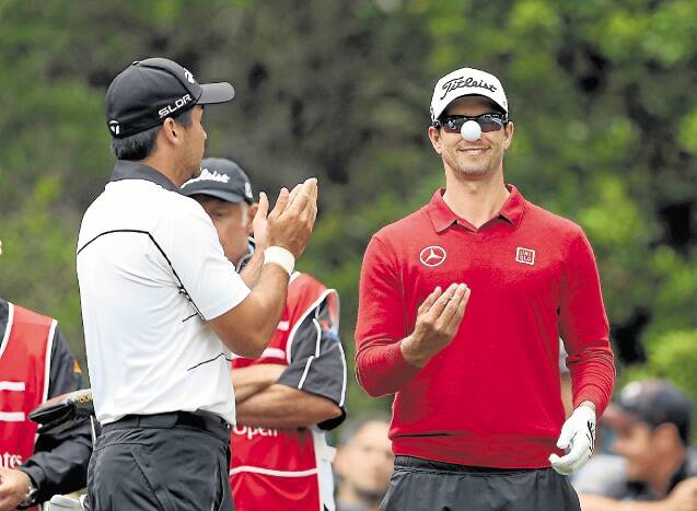 Adam Scott has every reason to smile after reaching the top of the golf world rankings. Picture: ANTHONY JOHNSON