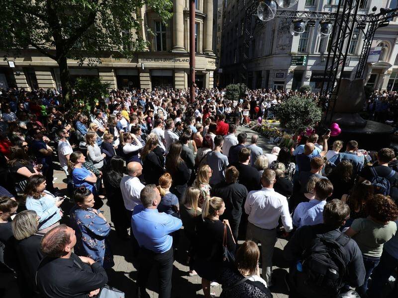 Thousands across Britain have stopped to remember the victims of the Manchester Arena terror attack.