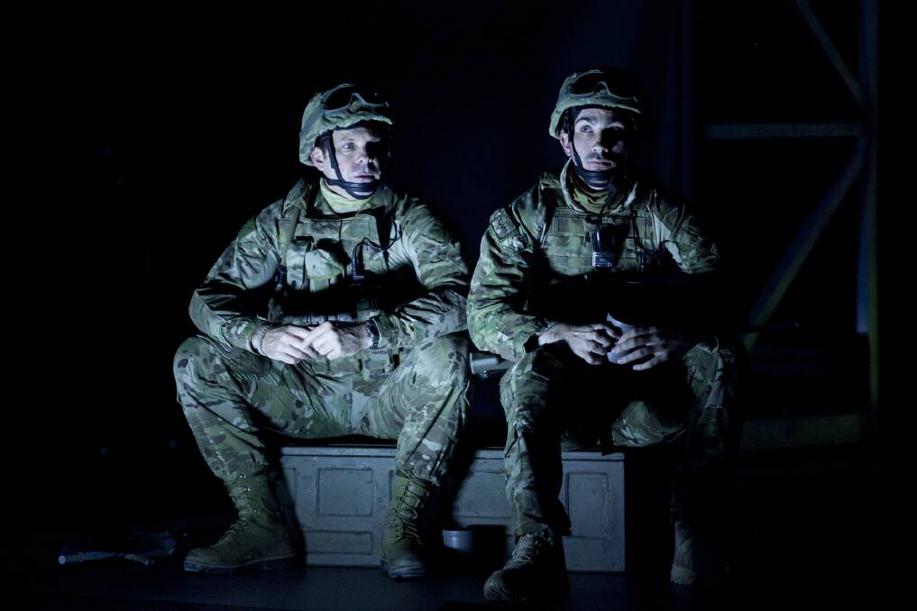 Warwick Young and Will Bailey in the Sydney Theatre Company and the Australian Defence Force’s production‚ The Long Way Home. Picture: LISA TOMASETTI