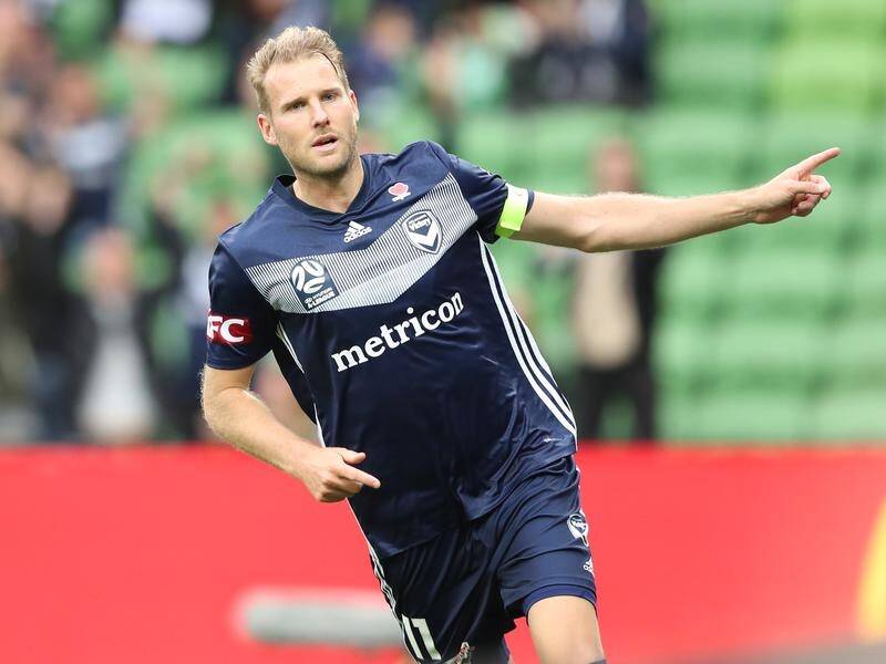 Swedish striker Ola Toivonen has scored 20 goals in 30 A-League games for Melbourne Victory.