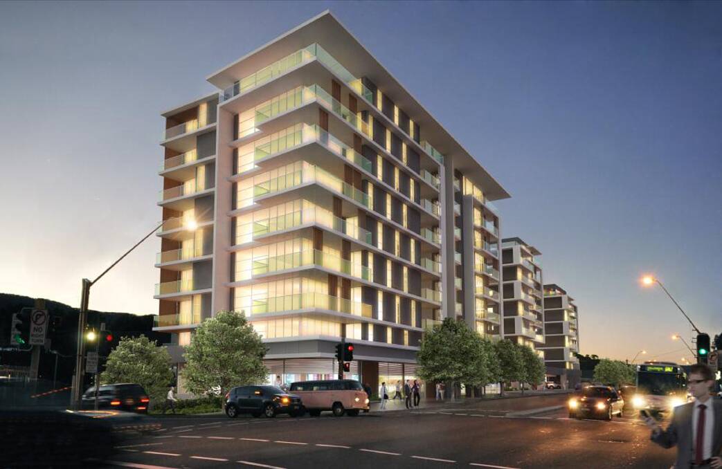 Impression: Proposed apartment building for Flinders Square.