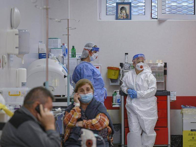 Romania's intensive care units are stretched to capacity amid a surge in coronavirus cases.