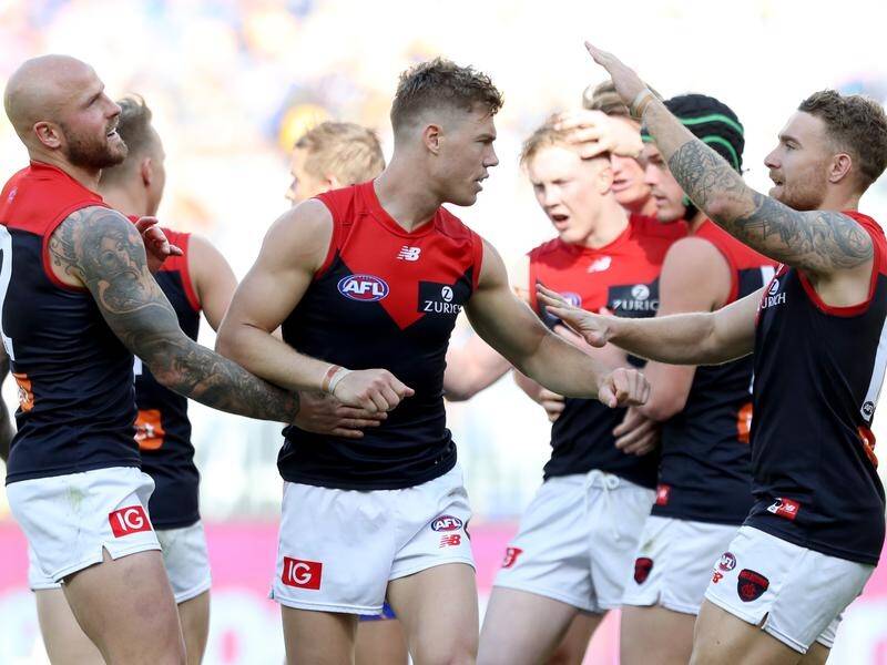 West Coast conceded the final three goals of their AFL match to suffer a 17-point loss to Melbourne.