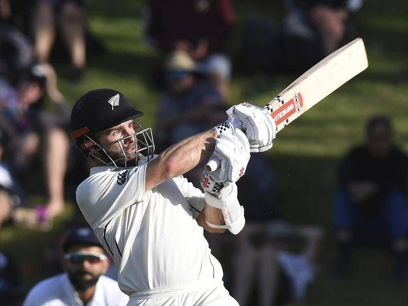 Captain Kane Williamson made 89 as New Zealand built a first innings lead over India in Wellington.