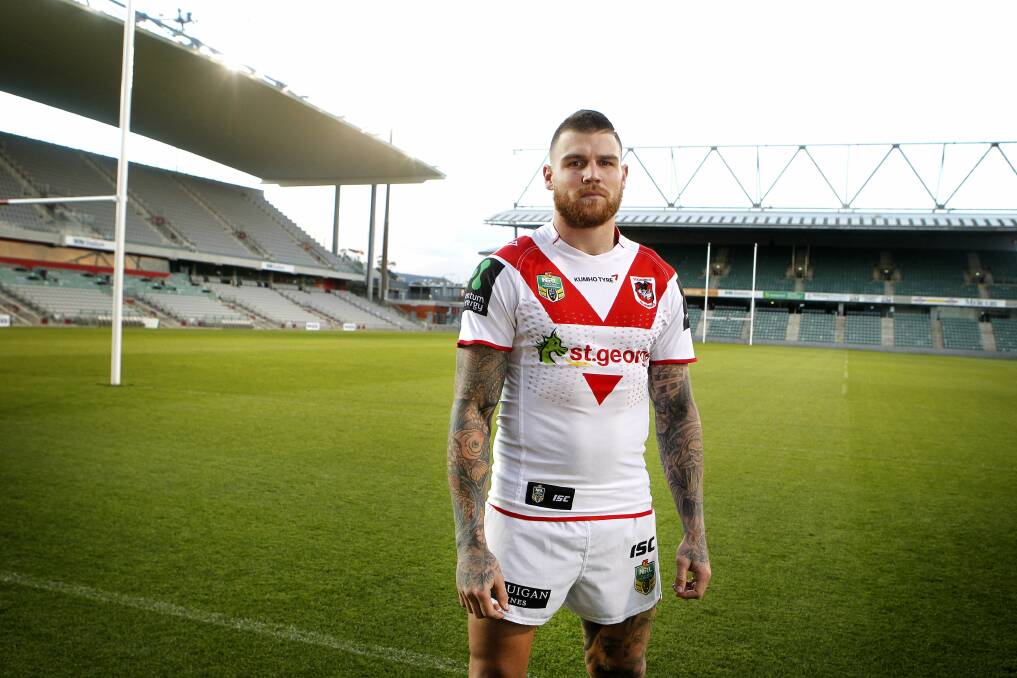 Dragons captain-in-waiting Josh Dugan's head has been turned by Jarryd Hayne's success in the NFL. Picture: SYLVIA LIBER