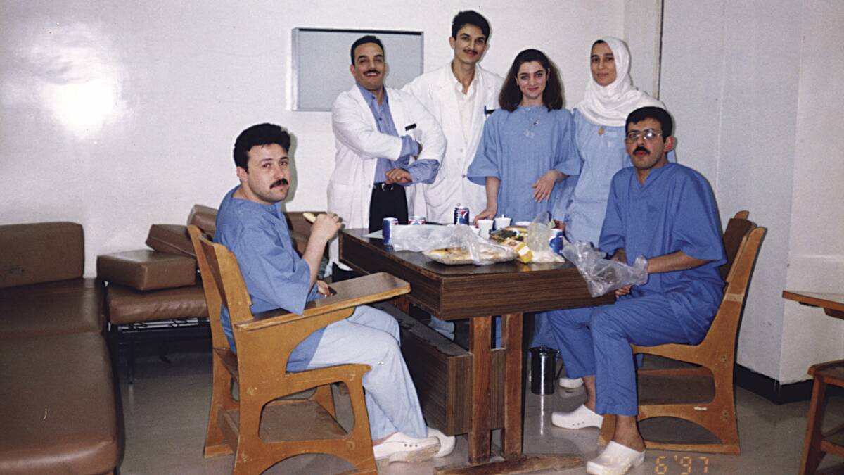 Munjed with  colleagues in 1997.