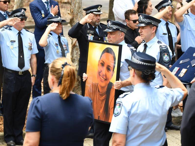 Constables Matthew Arnold and Rachel McCrow were gunned down in the attack. (Jono Searle/AAP PHOTOS)