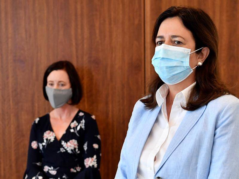 Yvette D'Ath and Annastacia Palaszczuk have urged Brisbane residents to wear masks at all times.