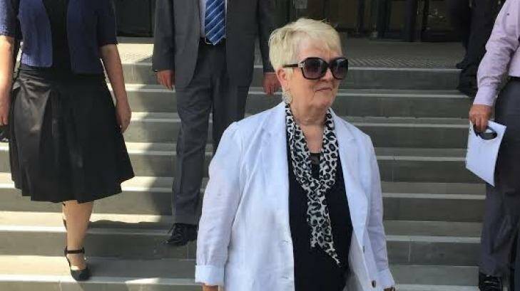 Marlene Wilton leaves Newcastle Supreme Court after her emotional statement. Photo: Dan Proudman