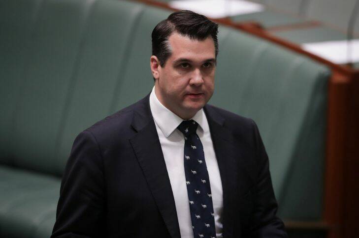 Liberal MP Michael Sukkar during debate on the Marriage Amendment Bill in the House of Representatives at Parliament House in Canberra on  Wednesday 6 December 2017. fedpol Photo: Alex Ellinghausen