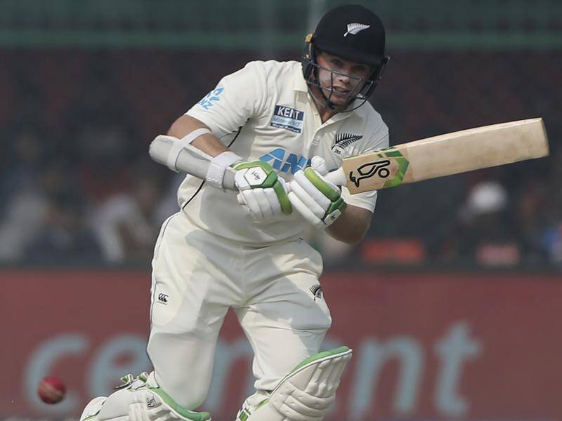 Kiwi opener Tom Latham fell five runs short of his century on day three of the first Test in India.