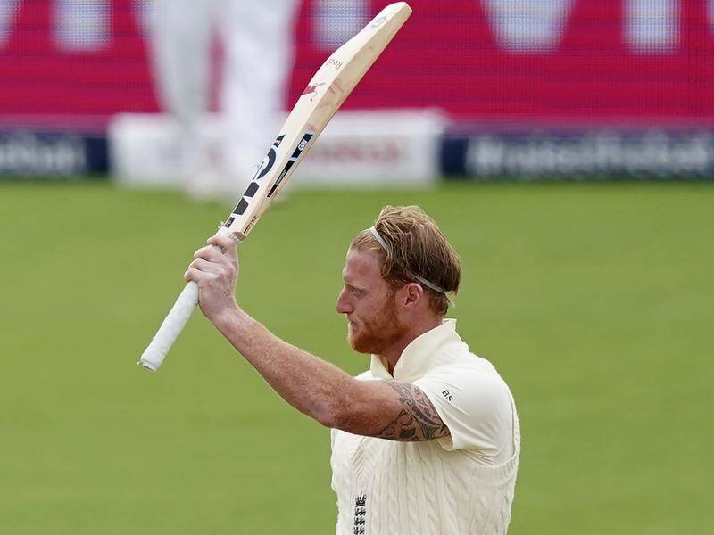 Ben Stokes has smashed his 10th Test century as England set a 437-run target for the West Indies.