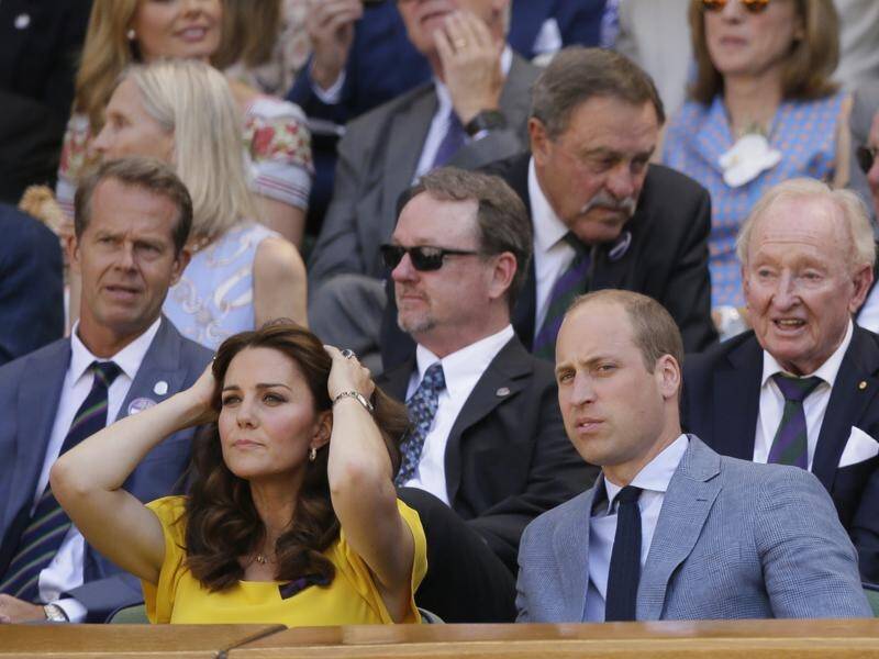 William and Kate were joined by Rod Laver and celebrities at the Wimbledon men's singles final.