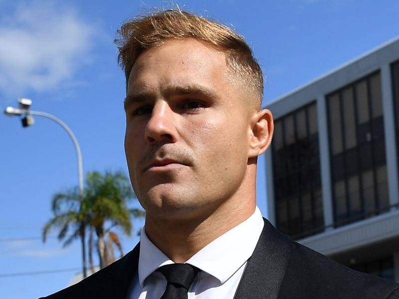 Jack de Belin has pleaded not guilty to five counts of aggravated sexual assault in company.