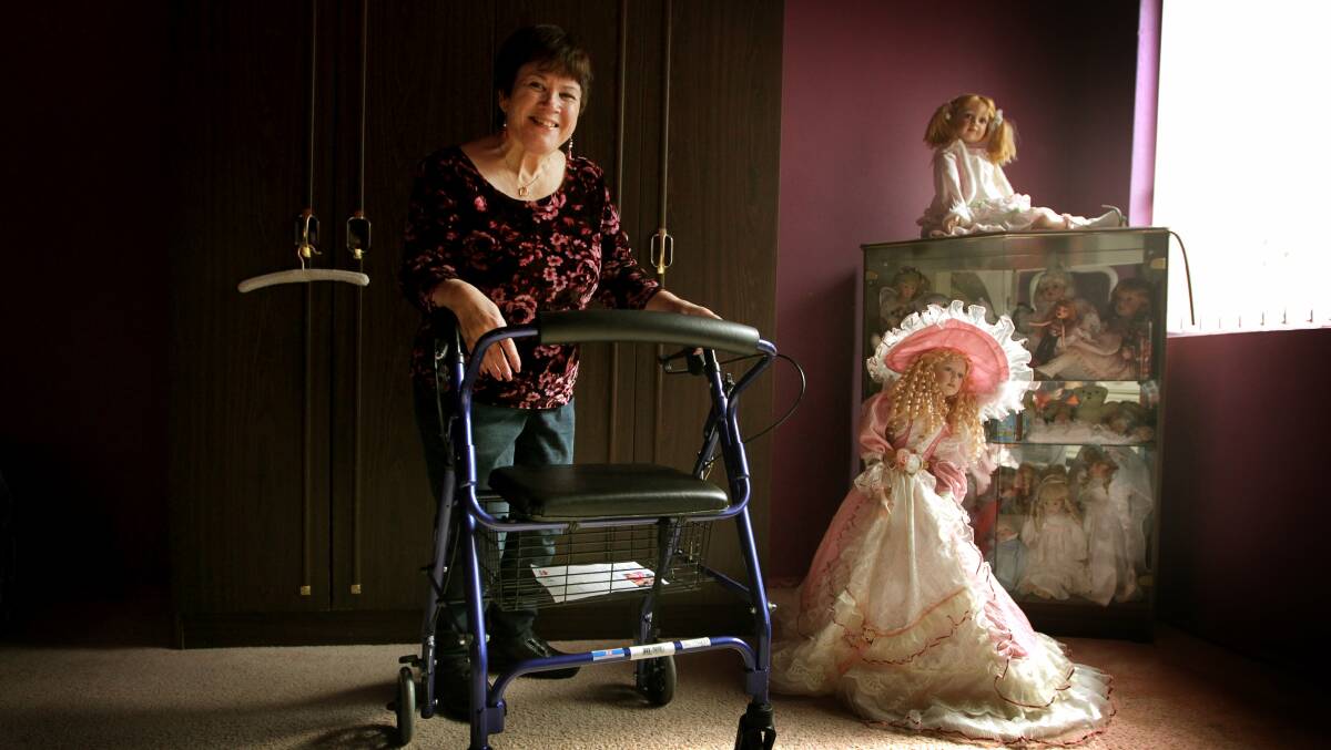 Sharon Holz has cerebral palsy but has never given up on her dream of taking a walk, despite spending 25 years confined to a wheelchair, an inspiring story she wants to share. Picture: SYLVIA LIBER