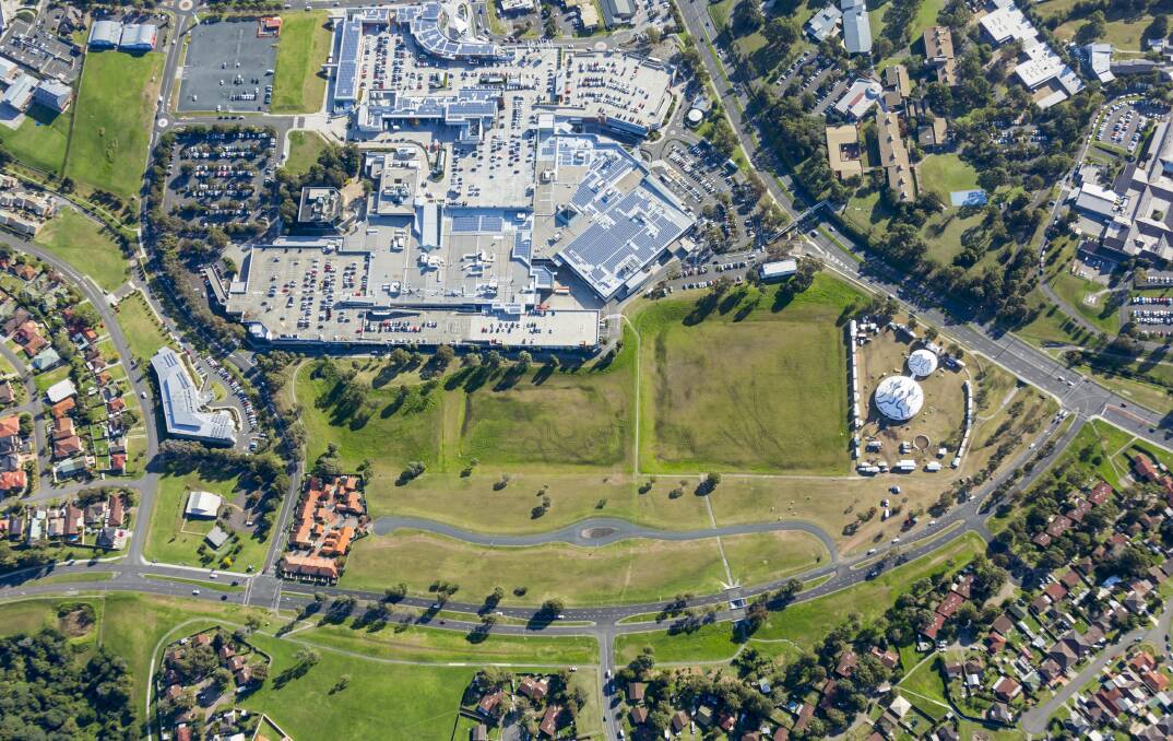 Asset sale: An aerial shot of Stockland Shellharbour shows the adjoining Shellharbour City Council land parcels that are up for sale. Picture: MARK MERTON PHOTOGRAPHY
