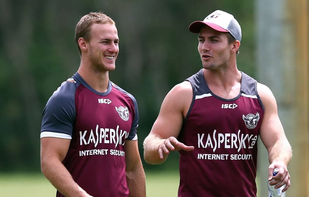 Manly's Daly Cherry-Evans, left, and Kieran Foran have copped plenty of criticism this season over their change of clubs. Picture: GETTY IMAGES