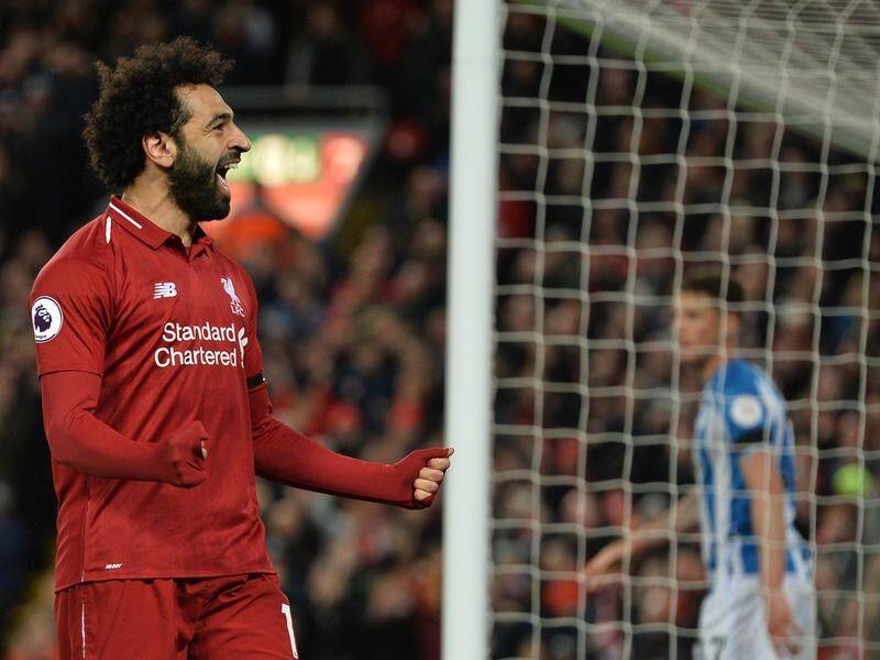 Mohamed Salah scored a brace for Liverpool against Huddersfield at Anfield.