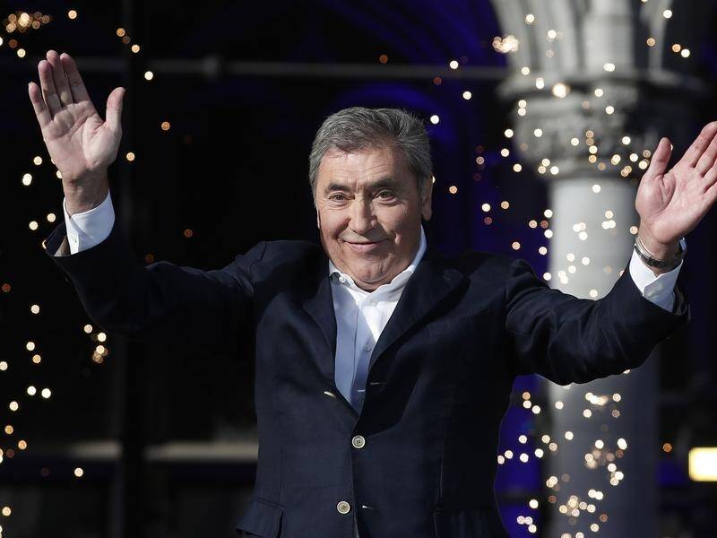 Belgian cycling great Eddy Merckx is back home after undergoing emergency bowel surgery. (EPA PHOTO)