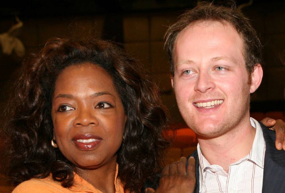 Mixing with global stars: Michael Cassel meeting Oprah Winfrey at the gala opening of The Lion King in Johannesburg.