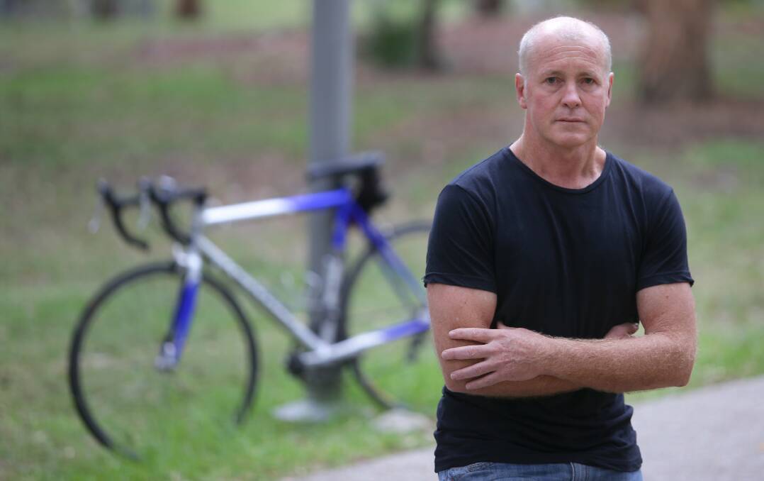 Do the right thing: Brendan Braid, who was knocked from his bike in January 2014, is hoping for a change in attitudes on the roads. Picture: JOHN VEAGE