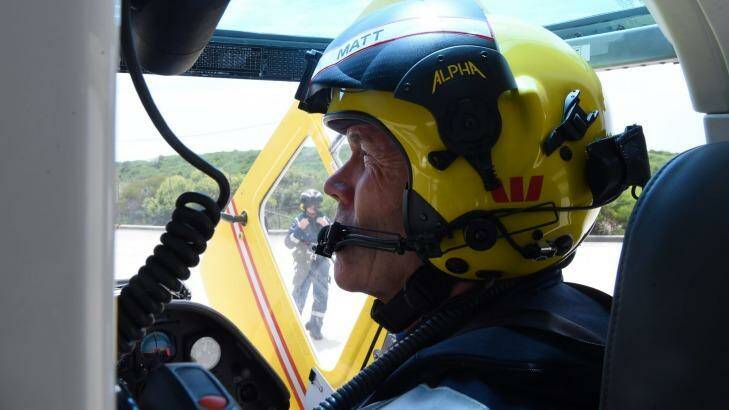 Chopper pilot Matt O'Brien says: "There's a lot to go through before the decision to put your crewman in any danger." Photo: Nick Moir