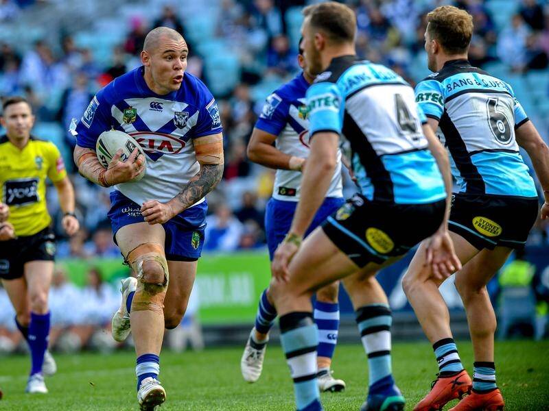 David Klemmer (l) has played 112 NRL games in blue and white for the Canterbury-Bankstown Bulldogs.