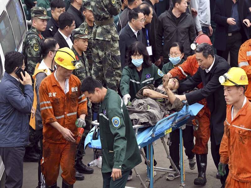 More than 300 people were working inside the mine at the time of the collapse in Shandong province.