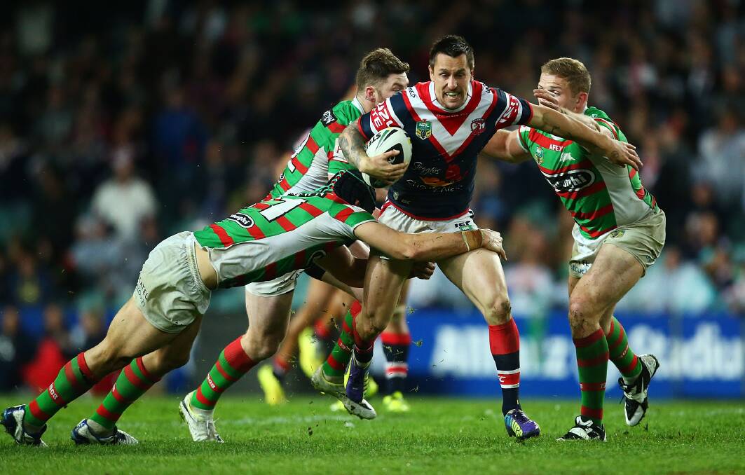 Mitchell Pearce has been named with Jake Friend as a co-captain of the Roosters. Picture: GETTY IMAGES