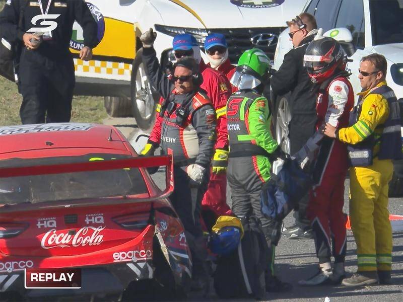 Cam McLeod has escaped injury following a serious Super2 crash at Wanneroo Raceway. (Supercars Championship/AAP PHOTOS)