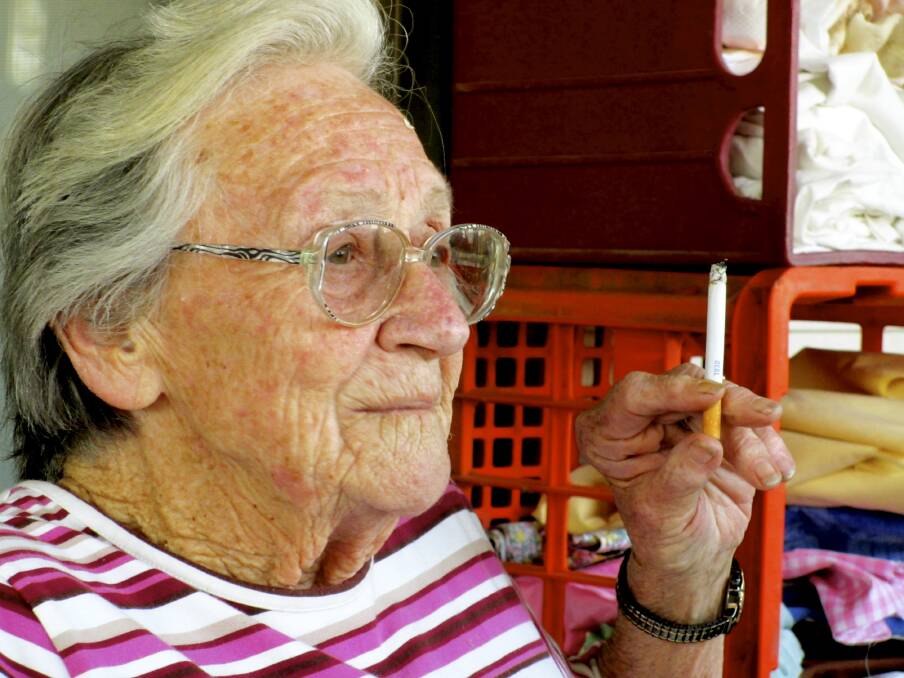 Lola, still smoking away, living in a tiny community in central-western NSW.