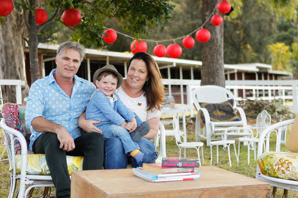 Kirrily Sinclair, with husband Dave and son Cooper, 2. Picture: CHRISTOPHER CHAN