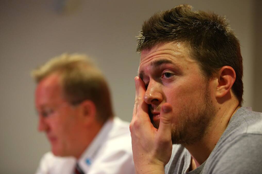 The pain of defeat shows on Rotnei Clarke's face after the loss to Perth. Picture: GETTY IMAGES