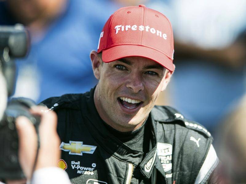 Scott McLaughlin has led a Team Penske one-two finish at IndyCar's race in Alabama. (AP PHOTO)