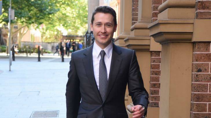 Tom Waterhouse enters King Street Supreme Court where he is giving evidence in the Anthony Sigalla trial. Photo: Nick Moir