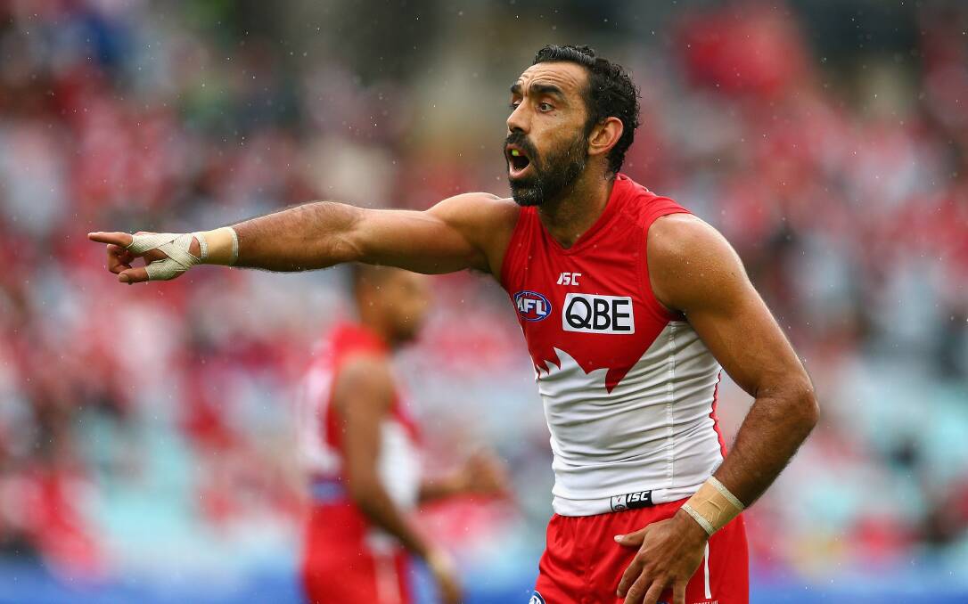 Sydney Swans star Adam Goodes has been willing to sacrifice his reputation to spark a debate on racism. Picture: GETTY IMAGES